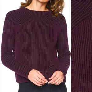Athleta Auberge/Black Rockland Double Knit Ribbed Sweater Size XL